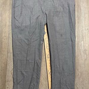 Lauren Ralph Lauren Men's Gray Sharkskin Dress Pants - 40 x 32